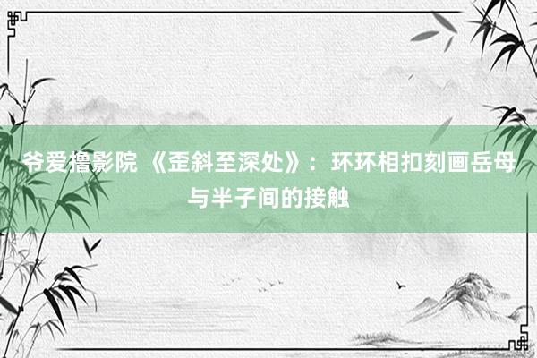 爷爱撸影院 《歪斜至深处》：环环相扣刻画岳母与半子间的接触