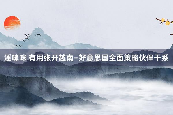 淫咪咪 有用张开越南—好意思国全面策略伙伴干系