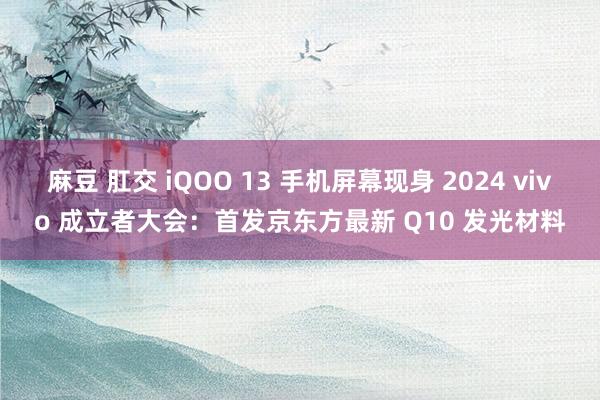 麻豆 肛交 iQOO 13 手机屏幕现身 2024 vivo 成立者大会：首发京东方最新 Q10 发光材料