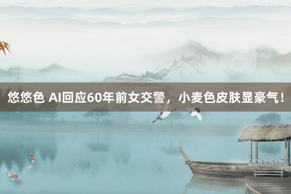 悠悠色 AI回应60年前女交警，小麦色皮肤显豪气！