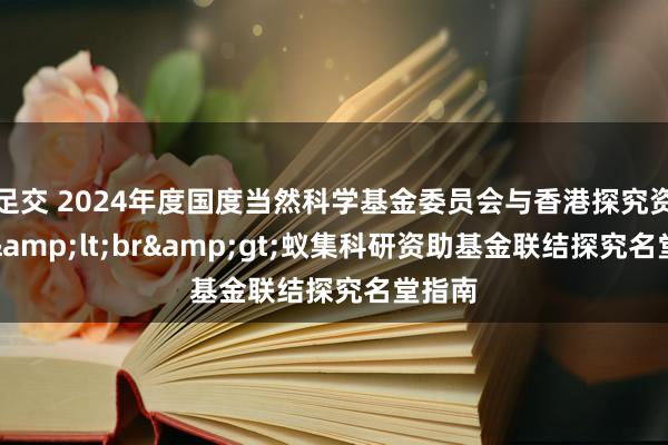 足交 2024年度国度当然科学基金委员会与香港探究资助局&lt;br&gt;蚁集科研资助基金联结探究名堂指南