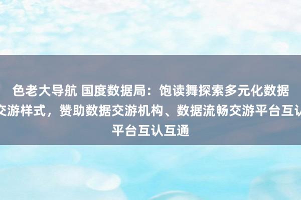 色老大导航 国度数据局：饱读舞探索多元化数据流畅交游样式，赞助数据交游机构、数据流畅交游平台互认互通